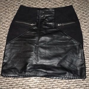 High waisted leather jacket